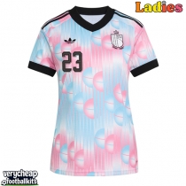 Belgium Michy Batshuayi #23 Replica Away Shirt Ladies World Cup 2026 Short Sleeve